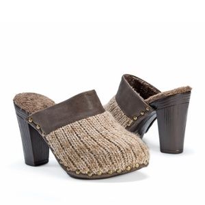 MUK LUKS Platform Heel Mules
